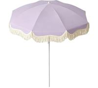 XOBRJQZ Ombrellone da Spiaggia Boho Viola (Lavanda) da 180 cm con Frangia, Ombrellone da Giardino Impermeabile UPF 50+, per Terrazze Verande Piscine