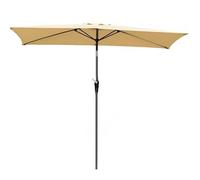 XOBRJQZ Ombrellone Rettangolare da 192x297 cm, Protezione UV Ombrellone da Giardino Impermeabile con Inclinazione a Pulsante e Manovella, per Balcone, Giardino, Prato, Cortile