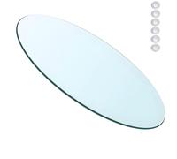 XOBRJQZ Piano del Tavolo in Vetro Temperato Rotondo Trasparente, Vetro di Ricambio Spesso 8 Mm per Soggiorno, Tavolo da Pranzo, Tavolino, Protezione del Piano del Tavolo(70cm)