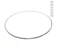 XOBRJQZ Piano del Tavolo in Vetro Temperato Trasparente, Protezione del Piano del Tavolo, Bordo Lucido Rotondo di 8 Mm di Spessore(90cm)