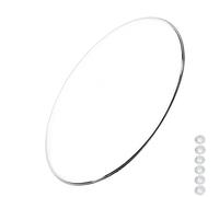 XOBRJQZ Piano del Tavolo in Vetro Trasparente Temperato di 8 Mm di Spessore con Bordo Lucido a Matita, Rotondo Trasparente, Piano in Vetro di Ricambio per Sala da Pranzo e Cucina e Patio(48cm)