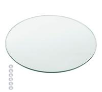 XOBRJQZ Piano Rotondo in Vetro, Spessore 8mm Vetro Temperatoper Piano D'appoggio, Protezione del Piano D'appoggio/Sala da Pranzo(40cm)