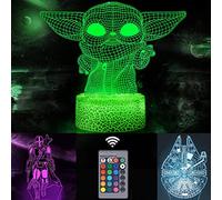 xocome Luce notturna 3D Illusion, 3 modelli e 16 cambiamenti di colore, spegnimento automatico con smart touch e telecomando per la decorazione della casa, regalo per ragazzi