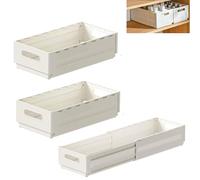 Xocome Set di 2 organizer estraibili per armadio, base stretta per scaffale da cucina per lavello, bagno e armadio a parete - scaffale multifunzionale salvaspazio