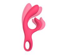 Vibratore rabbit in silicone per punto G stimola clitoride dildo vibrante vagina