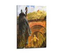 XOEDWOVM Poster decorativo su tela con vecchi amici, stampa moderna su tela, decorazione per camera da letto, 40 x 60 cm