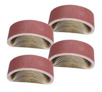 XoeLLe 20 Pezzi Carta Vetrata per Levigatrice, Nastri Abrasivi 75x 457 mm, Nastri Abrasivi Professionali in Tessuto per Levigatrice a Nastro Stazionaria, Levigatrice, 4 x Grana 80/120/150/240/400