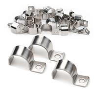 XoeLLe 20 Pezzi Fascette Metalliche, Fascette Stringitubo di Fissaggio, Fascetta Stringitubo per Cavi e Tubi, Piccola Morsetti per Tubi, Fascette Metalliche Stringitubo, Fermacavi in Acciaio Ø 20-21mm