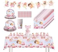 XoeLLe 84pcs Fairy Garden Accessori per Ragazze Compleanno Tea Party