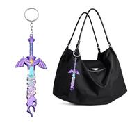 XoeLLe Portachiavi Zelda, Portachiavi in Metallo Smaltato con Spada, Zelda Tears of the Kingdom Anelli Portachiavi Portachiavi Anime Spada Maestra Decaduto Porta Chiavi Accessori