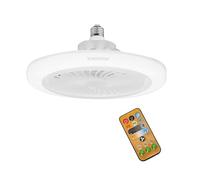 Xoeminor Ventilatore da Soffitto Con Luci, Plafoniera da 30W Con Ventilatore e Telecomando, LED Dimmerabile in 3 Colori, 3 Velocità Con Timer, Ventilatore da Soffitto Per Camera da Letto, Dormitorio
