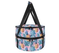 Xoenoiee Casseruola a doppio isolamento, portatile, per cibi caldi o freddi, borsa per il pranzo per lasagne per feste Potluck, Ananas tropicale.