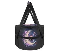 Xoenoiee Casseruola a doppio isolamento, portatile, per cibi caldi o freddi, borsa per il pranzo per lasagne per feste Potluck, Luna Farfalla Floreale