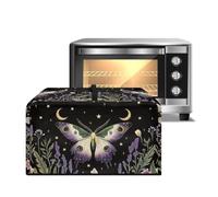 Xoenoiee Copertura antipolvere per microonde, con motivo floreale, con farfalle, luna, stelle, lavabile, per tostapane, forno, cucina, piccoli elettrodomestici, L (53 x 40 x 31,5 cm)