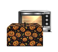 Xoenoiee Copertura antipolvere per microonde con stampa di Halloween Jack-o'-lantern, copertura antipolvere per microonde, copertura lavabile per tostapane e forno, protezione per piccoli