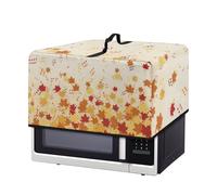 Xoenoiee Copertura antipolvere per microonde con stampa di note musicali e foglie d'acero, copertura antipolvere lavabile per tostapane e forno da cucina, piccoli elettrodomestici, accessorio da