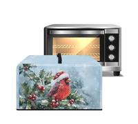 Xoenoiee Copertura antipolvere per microonde, motivo uccellino e bacche di neve, lavabile, per piccoli elettrodomestici, per cucina e piccoli elettrodomestici, L (53,1 x 39,9 x 31,5 cm)