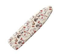 Xoenoiee Copriasse da stiro con motivo a fragole, con bordo elastico e gancio e anello, resistente alle bruciature e alle macchie, taglia S