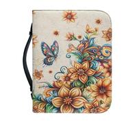 Xoenoiee Custodia per bibbia con stampa mandala e farfalle e bohémien, per bambini, con tasche portaoggetti, scomparti per penne, per uomini e donne, 2XL