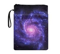 Xoenoiee Custodia per libro con stampa di universo meraviglioso, con cerniera e tasca frontale, copertina per libri in brossura, regalo per gli amanti dei libri, 20 x 21 cm