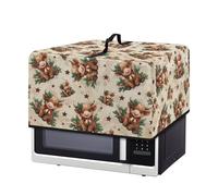 Xoenoiee Highland Cattle Stars - Copertura antipolvere per forno a microonde, tostapane, con manico, per piano di lavoro della cucina, per piccoli elettrodomestici, grande