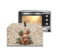 Xoenoiee Highland Cattle Stars Music Pattern Microonde Copertura antipolvere per microonde copertura lavabile per tostapane forno cucina piccoli elettrodomestici, grande