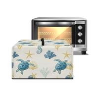 Xoenoiee Turtle Seahorse - Copertura antipolvere per microonde, tostapane, forno a microonde, con manico, per piano di lavoro della cucina, piccolo elettrodomestico, piccola