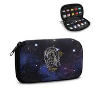 Xoenoiee Virgo Galaxy Pattern Flash Drive Case USB Holder Organizer Individuale 10 Slot, Portatile Accessori Elettronici Storage Bag per USB Flash Drive