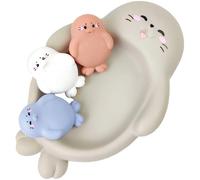 Xoeryoy 1 Set di Giocattoli da Bagno per Bambini Simpatici a Forma di Animale a Forma di Anima Set Morbido impilabile di Forti per Bambini, Sigillo per, Sigillo