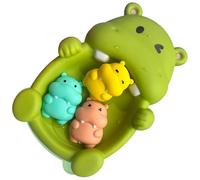 Xoeryoy 1 Set di Giocattoli da Bagno per Bambini Simpatici a Forma di Animale a Forma Mobile Giocattoli da Bagno per Bambini mobili impilabili Set di prelezzi Morbidi Senza Buchi per per
