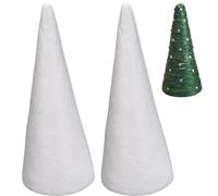 Xoeryoy 2 Pezzi Coni di Schiuma del Cono in polistirolo per Forniture Artigianali Natalizie Confenti per Gli gnomi dell'albero di Natale Che realizzano progetti artistici Fai -da -Te