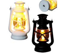 Xoeryoy 2 Pezzi di Illuminazione per casa delle Bambole Piccola Lampada a Olio Luminosa retrò Miniature di Case delle Bambole luci Creative a Batteria per Accessori