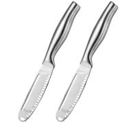 Xoeryoy 2 pezzi di spargi per coltelli al burro, coltelli per burro in acciaio inossidabile da 8, 1 pollici, spallor al formaggio con facilità 3 modi diversi per marmellata, panna ·