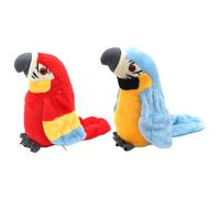 Xoeryoy 2 pezzi parlanti parlano vivido peluche vivido, interattivo parrot ripete quello che hai detto, giocattoli per uccelli elettronici per ragazzi compleanno per ragazze, nessuna batteria