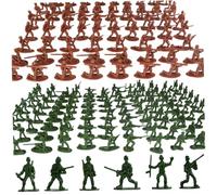 Xoeryoy 200 Pezzi di plastica Army Men 12 Modelli Misti Toy Soldiers Gioco fantasioso Army Men Action Figures per Bambini dai 3 Anni in su
