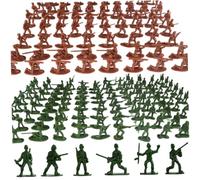 Xoeryoy 200 Pezzi di plastica da Uomo dell'Esercito 12 Modelli di soldatini Misti Gioco fantasioso Army Men Action Figures per Bambini dai 3 Anni in su; 1