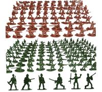 Xoeryoy 200 pezzi di plastica dell'esercito di plastica 12 modelli Soldati di giocattoli misti di gioco immaginativo da gioco dell'esercito personaggi per bambini 3 anni in su
