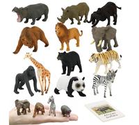 Xoeryoy 24 Pezzi/Set Montessori Animal Match, Educational Animal Match Game con Animali Selvatici Simulati e Carte Inglesi, Gioco di Abbinamento per Bambini per Bambini Che imparano i Giocattoli