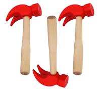 Xoeryoy 3 Pezzi Giocattolo Martello 3x6.5in Sicuro e Divertente Simulazione in Legno Natrual Kids Hammer Finta Gioca a Giocattoli per Bambini