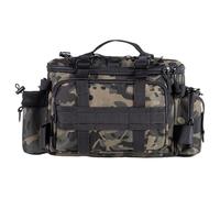Xoeryoy Borsa per attrezzatura da pesca scatola di attrezzatura portatile impermeabile con cinturini regolabili imbottiti con attrezzi per attrezzi per camuffi per acqua salata o a