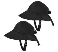 Xoeryoy Casco da Bici da Donna 2 Pezzi, Cappello da Pescatore con Casco - Cappello da Incidente con Protezione Solare a Tesa Larga, Nero