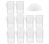 Xoeryoy Confezione da 10 vasi Trasparenti autoirriganti con indicatore del Livello dell'Acqua, vasi da 2 Pollici per Piante, Piccola radice Nuda con drenaggio e per Piante grasse, piantine