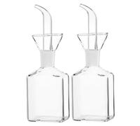 Xoeryoy Dispenser per Olio in Vetro, Dispenser Piccolo per Olio d'oliva da 150 ml/5 Once con beccuccio antigoccia, Bottiglia Trasparente per aceto per Cucina, Design Facile da Pulire