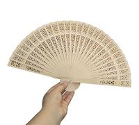 Xoeryoy Fan di legno portano da 8 pollici Natrual Woinden portatile in stile cinese decorativo giapponese Ventola piegata per matrimoni Bridal Dancing Church