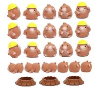 Xoeryoy Figure in Miniatura da 24 Pezzi, Adorabili Gopher in Resina, Piccoli Animali Resina, Set con 8 Pose per Giardino fatato Fai-da-Te, Decorazioni per Case delle Bambole, Ornamenti per scrivania