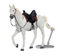 Xoeryoy Figurine a Cavallo con Sella, Cavezza e Corda di Piombo 8x5 Statue di Cavallo posabile con Giunti movibili Giocattolo Realistico e Fai -da -Te per Gli Appassionati, Bianco