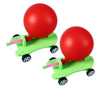 Xoeryoy Giocattolo a Palloncino, Set di Giocattoli per Auto lanciapalloncini da 2 Pezzi - Kit di esperimenti scientifici Fai da Te per Bambini, Verde e Multicolore, 7, 09 Pollici