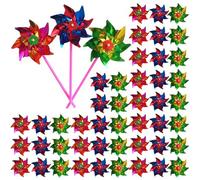 Xoeryoy Girandole per Bambini 200 Pezzi Girandole Fai da Te Artigianali per Bambini, in plastica Colorata Decorazioni per Feste in Giardino all'aperto, Mini attività Classe