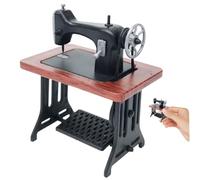 Xoeryoy Macchina da Cucire in Miniatura 1:24 Scala Giocattolo per Cucire la Macchina da Cucito Realistico mobili per Bambole Vintage Arredamento per Camera da Tavolo per Bambini Rossi