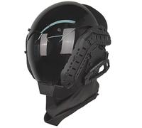 Xoeryoy Maschera con Berretto Guida Maschera futuristica Punk Decorativo con Faccia con Cyber per Cosplay Party Halloween Music Festival